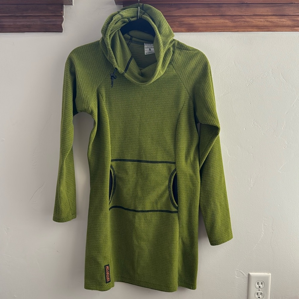 Melanzana microgrid hoodie dress size small